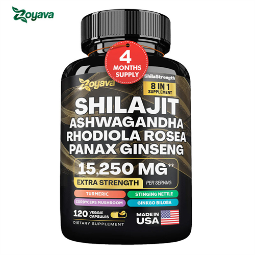 АШВАГАНДА SHILAJIT ASHWAGANDHA PANAX GINSENG, 120 КАПСУЛ