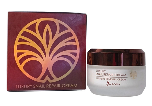 ECOSY LUXURY SNAIL REPAIR CREAM - МНОГОФУНКЦИОНАЛЬНЫЙ ВОССТАНАВЛИВАЮЩИЙ КРЕМ С ЭКСТРАКТОМ СЛИЗИ УЛИТКИ, 50МЛ